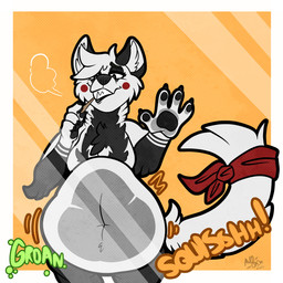 accessory against_surface anthro belly_press chest_tuft claws clenched_teeth digestion digestion_noises fangs female front_view fur furgonomics hair half-closed_eyes inner_ear_fluff narrowed_eyes navel nude nude_anthro nude_female on_glass paws raised_tail ribbons soft_vore solo tail tail_accessory tail_ribbon teeth toothpick tuft vore awoogasm piere gulonine mammal marten mustelid musteline 1:1 2021 hi_res signature
