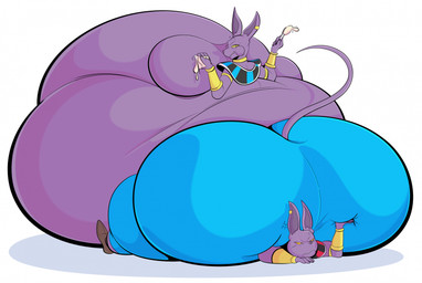 anthro belly big_belly big_butt butt duo facesitting huge_belly huge_butt hyper hyper_belly hyper_butt male male/male morbidly_obese morbidly_obese_male obese obese_male overweight overweight_male purle_fur sitting sitting_on_another weight_gain terito dragon_ball dragon_ball_super beerus champa domestic_cat felid feline felis mammal hi_res