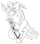 anthro breast_squish breasts chair duo eeveelution featureless_breasts female female/female furniture generation_4_pokemon glaceon leafeon lovelybooty nintendo on_chair on_partner pokeball pokemon pokemon_(species) squish tail