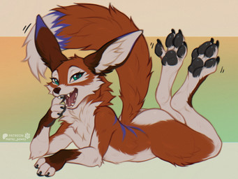 4_fingers 4_toes anthro biped brown_body brown_fur brown_tail butt claws countershade_torso countershading feet finger_claws fingers front_view fur green_eyes lying male nude nude_anthro nude_male on_front open_mouth open_smile pawpads paws smile solo tail teeth toe_claws toes tongue marsccts sol_(luvdiz) dipodid jerboa mammal rodent 2025 digital_drawing_(artwork) digital_media_(artwork) hi_res