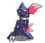 abdominal_bulge anthro bodily_fluids chest_gem claw_fingers claws clitoral_hood female flat_chested forehead_gem freckles gem genital_fluids genitals heart_eyes heart_symbol kneeling masturbation motion_lines nipples penetration pleased_expression pussy sex_toy sex_toy_insertion solo tail toe_claws vaginal vaginal_fluids vaginal_masturbation vaginal_penetration deadzephyr4114 nintendo pokemon generation_2_pokemon pokemon_(species) sneasel