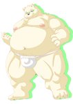 anthro asian_clothing barazoku belly bulge clothing east_asian_clothing eyewear fundoshi glasses japanese_clothing kemono male moobs navel nipples obese obese_anthro obese_male overweight overweight_anthro overweight_male solo underwear tomoyamaru lifewonders tokyo_afterschool_summoners leib_(tas) bear mammal polar_bear ursine 2020