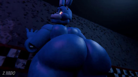 anthro ass_clapping big_butt black_nose blinking butt fur glowing glowing_eyes huge_butt looking_back male pink_eyes purple_body purple_fur rear_view shaking_butt small_tail solo tail thick_thighs twerking z_hado snips456fur_(modeler) five_nights_at_freddy's scottgames bonnie_(fnaf) lagomorph leporid mammal rabbit 16:9 2026 3d_(artwork) 3d_animation animated better_version_at_paywall digital_media_(artwork) loop short_playtime sound webm widescreen