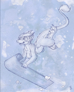breasts claws fur hair nipples nude nude_female sled snow tail tail_tuft toe_claws tuft flinters star_wars celeste_(s0c0m3) tauntaun 2026 4:5 hi_res