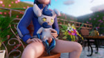 blue_body breasts clothing duo female flower garden genitals interspecies larger_male legwear looking_back looking_pleasured male male/female multi_eye orgasm orgasm_face outside plant pokephilia pussy sex size_difference smaller_female sound_effects thigh_highs thigh_sex white_body yellow_eyes barbonicles nintendo pokemon calem_(pokemon) felid feline generation_6_pokemon human humanoid mammal meowstic pokemon_(species) animated hi_res sound webm