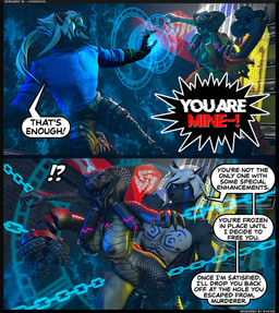 5_fingers anthro anthro_on_anthro anthro_penetrated anthro_penetrating anthro_penetrating_anthro balls black_nose bottomwear breasts chest_markings clothed clothed_anthro clothed_female clothed_male clothing cybernetic_arm cybernetic_limb cybernetics dialogue duo facial_markings female female_penetrated fingers forced frozen fur genitals grey_body grey_fur grey_scales hair head_markings hoodie humanoid_hands machine male male/female male_penetrating male_penetrating_female markings nipples nude nude_anthro nude_female nude_male pants penetration penile penile_penetration rape scales sex speech_bubble tail tail_weapon text time_stop topwear white_hair reindeerviking petruz_(modeler) sab_(petruz) theo_(lorekeeper_nate) canid canine canis cobra cyborg elapid_(snake) king_cobra mammal reptile scalie snake wolf 3d_(artwork) comic digital_media_(artwork) english_text hi_res source_filmmaker_(artwork)