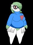 big_breasts bottomwear breasts clothed clothing female green_hair hair nerd shorts simple_background solo octospective nerd_emoji_(meme) nintendo pokemon fan_character animal_humanoid gardevoir generation_3_pokemon humanoid mammal mammal_humanoid pokemon_(species) digital_media_(artwork)