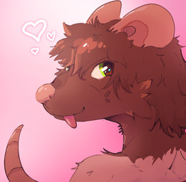 ambiguous_gender anthro glistening glistening_eyes heart_symbol male solo tongue tongue_out mammal murid murine rat rodent
