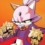 anthro female gem melting_ice_cream solo copymirror sega sonic_the_hedgehog_(series) blaze_the_cat domestic_cat felid feline felis mammal 1:1