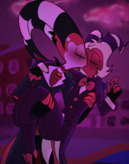 abstract_background blush bow_tie carrying_another carrying_partner clothing detailed_background drunk duo eyes_closed feet fingerless_gloves fingers freckles gloves hair handwear hooves horn kiss_on_lips kissing long_tail male male/male multicolored_body multicolored_skin outside red_body red_skin short_hair spikes spikes_(anatomy) substance_intoxication suit tail two_tone_body two_tone_skin white_body white_hair white_skin kkcq20yk0db5mak hellaverse helluva_boss blitzo_(helluva_boss) moxxie_(helluva_boss) demon demon_humanoid horned_humanoid humanoid imp 2021 digital_drawing_(artwork) digital_media_(artwork) hi_res signature