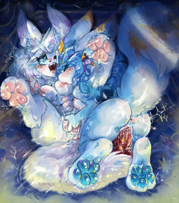 3_toes ahegao anthro anus blue_pawpads blush bodily_fluids breast_play breast_suck breasts butt claws digitigrade dildo dildo_in_vagina dildo_insertion dildo_sitting duo ejaculation fangs feet female female/female fingering fingering_partner genital_fluids genitals kneeling looking_pleasured lying multi_breast nipples nude nude_anthro nude_female on_back one_eye_closed open_mouth orgasm pawpads paws penetration pink_nipples pink_pawpads pink_vulva pokemorph raised_tail romantic romantic_couple saliva saliva_on_tongue saliva_string sex sex_toy sex_toy_in_vagina sex_toy_insertion spread_legs spreading sucking tail teeth toe_claws toes tongue tongue_out vaginal vaginal_fingering vaginal_fluids vaginal_penetration vaginal_squirting vulva nihilochannel nintendo pokemon eeveelution generation_4_pokemon glaceon pokemon_(species) hi_res