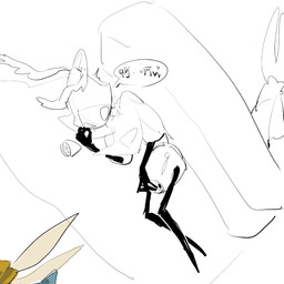 anthro black_arms black_legs black_limbs blush blush_lines cloak clothing female fingering hand_between_legs hat_feather headgear headwear heart_symbol loose_feather lying machine masturbation on_side shaking simple_background solo text tremble_lines tremble_spikes trembling vaginal vaginal_fingering vaginal_masturbation white_background white_body white_cloak white_clothing white_head oxide_cat hollow_knight:_silksong hollow_knight_(franchise) team_cherry second_sentinel arthropod robot robot_anthro 1:1 2025 chinese_text digital_media_(artwork) hi_res sketch translation_request nonbinary_(lore)