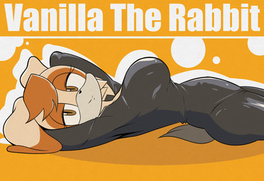 anthro biker biker_girl black_clothing brown_eyes brown_hair clothing female fur hair lying simple_background solo tan_body tan_fur breadinatoarts sega sonic_the_hedgehog_(series) vanilla_the_rabbit lagomorph leporid mammal rabbit hi_res