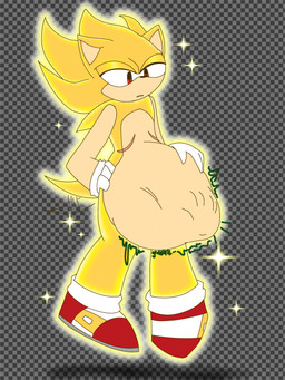 abdominal_bulge ambiguous_gender ambiguous_prey annoyed annoyed_pred anthro aura checkered checkered_background clothing footwear fur gloves half-closed_eyes hand_imprint hand_on_belly handwear imprint male male_pred narrowed_eyes pattern_background red_clothing red_eyes red_footwear red_shoes red_sneakers rumbling_stomach shoes simple_background sneakers solo sparkles unwilling_prey vore white_clothing white_gloves white_handwear yellow_body yellow_fur yellow_glow lemonytibbits sega sonic_the_hedgehog_(series) sonic_the_hedgehog super_sonic eulipotyphlan hedgehog mammal 2025 colored hi_res