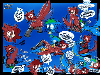 3_toes anthro anus areola avian_feet beak beak_cunnilingus beak_fetish beak_play beak_sex beakjob belly big_tail bodily_fluids butt chest_tuft clitoris cum cum_in_mouth cum_inside cunnilingus dialogue duo ejaculation face_fucking face_to_face facesitting feet female fluffy from_front_position genital_fluids genitals glistening happy happy_sex heart_symbol holding_waist impregnation irrumatio leg_glider_position leg_wrap looking_at_another lotus_position lying making_faces making_out male male/female missionary_position moan on_back onomatopoeia oral oral_penetration orgasm ovum ovum_with_heart penetration penile penis penis_in_mouth plap presenting presenting_hindquarters raised_leg sex sitting_on_another smile sound_effects speech_bubble spread_legs spreading tail text toes tongue tongue_out tremble_spikes tuft vaginal vaginal_beakjob vowelless vowelless_sound_effect vulva meatyr ash_(ashyskyes) mitchell_(meatyr) ara_(genus) avian bird blue-and-yellow_macaw macaw neotropical_parrot parrot scarlet_macaw true_parrot 4:3 absurd_res collage_(artwork) english_text hi_res