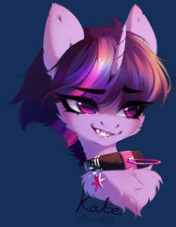 cheek_tuft chest_tuft collar facial_tuft female feral hair horn inner_ear_fluff lips looking_offscreen short_hair smile smirk solo tuft shenki friendship_is_magic hasbro my_little_pony mythology twilight_sparkle_(mlp) equid equine mammal mythological_creature mythological_equine unicorn alpha_channel hi_res