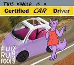 2_horns 4_fingers anthro car car_keys claws clothing compact_car convertible digitigrade dress female fingers holding_car_keys horn key motor_vehicle purple_body purple_eyes purple_scales red_clothing red_dress scales tail text toy toy_car vehicle furufoo forklift_certified kobold scalie collage_(disambiguation) english_text meme