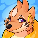 blue_background blush blush_lines cast_shadow fur glistening glistening_eyes orange_body orange_fur purple_eyes simple_background smile smirk snout rindeadsong nintendo pokemon floatzel generation_4_pokemon pokemon_(species) 1:1 2024 bust_portrait icon portrait