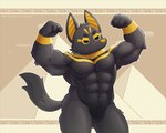 abs anthro big_muscles black_body black_fur egyptian flexing fur hieroglyphics huge_muscles male muscular muscular_anthro muscular_male pyramid solo stocky littlehyper egyptian_mythology middle_eastern_mythology mythology pixile_studios super_animal_royale anubis hunk_bisanu_(littlehyper) anubian_jackal canid canine canis deity egyptian_god jackal mammal 5:4