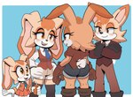 anthro boots bottomwear bow_tie brown_body brown_eyes brown_fur clothing female footwear fur gloves group handwear head_tuft legwear male pants shirt shoes shorts skirt tail tan_body tan_fur thigh_highs topwear tuft vest blue_archer_(artist) sega sonic_the_hedgehog_(series) cream_the_rabbit fan_character vanilla_the_rabbit lagomorph leporid mammal rabbit 2024 hi_res aunt_(lore) aunt_and_niece_(lore) daughter_(lore) father_(lore) father_and_child_(lore) father_and_daughter_(lore) mother_(lore) mother_and_child_(lore) mother_and_daughter_(lore) niece_(lore) parent_(lore) parent_and_child_(lore) parent_and_daughter_(lore)