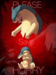 abuse ambiguous_gender blood bodily_fluids gore red_background simple_background teeth unknown_artist creepypasta lost_silver nintendo pokemon pokemon_lost_silver hurry_(pokemon_lost_silver) cyndaquil generation_2_pokemon pokemon_(species) typhlosion hi_res