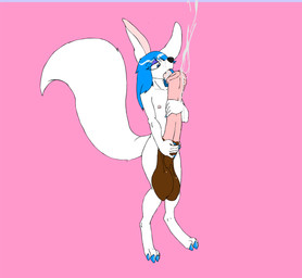 animal_genitalia animal_penis anthro balls big_balls big_ears big_penis black_nose blue_eyes blue_hair blue_nails bodily_fluids colored_nails cum cum_in_mouth cum_inside cumshot cumshot_in_own_mouth cumshot_on_face ejaculation equine_genitalia equine_penis fangs femboy genital_fluids genitals hair holding_penis huge_penis hyper hyper_genitalia hyper_penis ink licking male nails nipples oral penile penis penis_lick pink_ears pink_nipples sex solo teeth thick_thighs tongue tongue_out petrolwithcoffee canid canine fox mammal absurd_res character_request hi_res