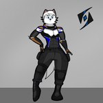anthro femboy futuristic male male/male military solo young young_anthro young_male toby_mongobery toby_mongobery_munford canid canine canis domestic_dog husky mammal nordic_sled_dog spitz 1:1 absurd_res hi_res