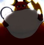 belly big_belly blush feral first_person_view hand_on_belly holding_belly looking_at_viewer solo raster_dreams nintendo pokemon sparks_the_raichu generation_1_pokemon pokemon_(species) raichu 2020 digital_drawing_(artwork) digital_media_(artwork) hi_res