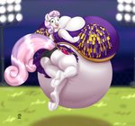 aged_up anthro balloon_belly belly big_belly big_breasts breasts butt cheerleader clothing cutie_mark female floodlight green_eyes horn huge_belly huge_breasts hyper hyper_belly hyper_breasts open_mouth outside pom_poms solo badgerben blues64 friendship_is_magic hasbro my_little_pony mythology sweetie_belle_(mlp) equid equine mammal mythological_creature mythological_equine unicorn 2020 absurd_res digital_media_(artwork) hi_res