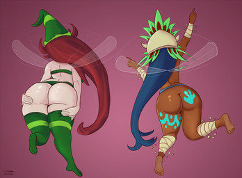 Rating: q
ID: 5753011
Date: 2025-08-03 07:11:03 -0400
Status: pending
Score: 3
bandage betilla big_butt blue_clothing blue_hair blue_markings bottomwear butt clothed clothing cranihum dark_body dark_skin duo fairy feet female green_bottomwear green_clothing green_hat green_headwear green_legwear green_skirt green_thigh_highs green_topwear hair hat headgear headwear hi_res holly_luya humanoid insect_wings legwear long_hair markings purple_background rayman_(series) rear_view red_hair simple_background skirt tan_body tan_skin thick_thighs thigh_highs topwear ubisoft upskirt wide_hips winged_humanoid wings post #5753011