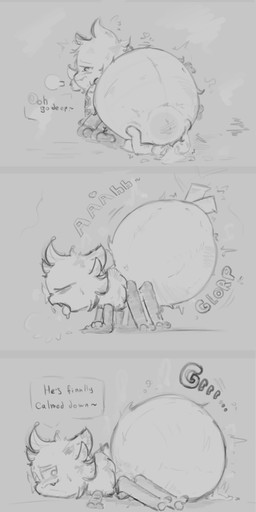 abdomen_vore abdominal_bulge anal anal_vore arthropod_abdomen feral forced male male/male size_difference spider_web text unusual_vore vore badartist arachnid arthropod insect spider absurd_res comic english_text hi_res monochrome
