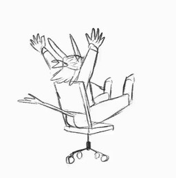 anthro barefoot bottomwear chair clothed clothing dot_eyes feet furniture hooves jewelry male male_anthro necklace office_chair on_chair pants simple_background simple_eyes sitting solo spinning tail tail_tuft tuft jezzlen chuy_(jezzlen) asinus donkey equid equine mammal animated monochrome no_sound short_playtime sketch video