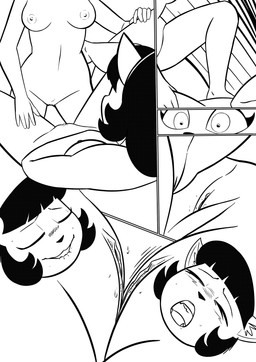 anthro bite biting_lip biting_own_lip black_hair bodily_fluids breasts breath drunk duo eyes_closed feet female female/female furniture genital_fluids genitals hair high-angle_view inside looking_pleasured lying moan nude on_back open_mouth self_bite sex sofa substance_intoxication tongue tribadism vaginal vaginal_fluids vulva redout nickelodeon t.u.f.f._puppy katty_katswell kitty_katswell domestic_cat felid feline felis mammal 2020 absurd_res comic digital_drawing_(artwork) digital_media_(artwork) hi_res monochrome incest_(lore) sibling_(lore) sister_(lore) sisters_(lore) twincest_(lore) twins_(lore)