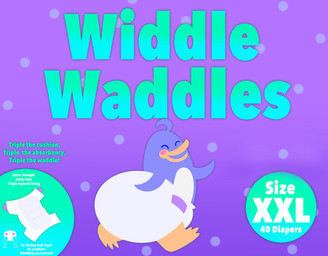 advertisement ambiguous_gender anthro clean_diaper clothed clothing diaper diaper_only hair smile solo topless wearing_diaper sirdoofus avian bird penguin absurd_res digital_media_(artwork) hi_res