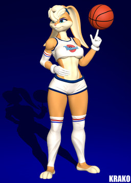 anthro biped breasts clothed clothed_anthro clothed_female clothing curvy_figure female female_anthro floppy_ears fully_clothed fully_clothed_anthro fully_clothed_female fur hair holding_object long_ears lop_ears simple_background solo standing under_boob krako warfaremachine_(modeler) looney_tunes space_jam warner_brothers lola_bunny warfare_lola lagomorph leporid mammal rabbit 2024 3d_(artwork) absurd_res digital_media_(artwork) hi_res source_filmmaker_(artwork)