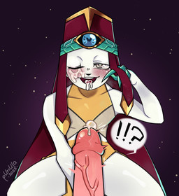 after_fellatio after_oral after_sex bedroom_eyes blush bodily_fluids circumcised claws clothed clothing cosmic_background cum cum_in_mouth cum_inside cum_on_face cum_on_tongue duo faceless_character faceless_male fur genital_fluids genitals hat headgear headwear heart_symbol humanoid_genitalia humanoid_penis leaking_cum looking_at_viewer male male/male nails narrowed_eyes one_eye_closed penis seductive smile space space_background tongue vein veiny_penis white-skin white_body white_fur pumulauwu nine_sols red_candle_games ji_(nine_sols) alien felid feline mammal solarian 2025 hi_res