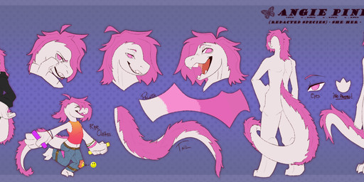 ambiguous_gender barefoot blue_background clothed clothing eyes_closed feet fur glowstick glowstick_bracelet hair holding_object long_tail partially_clothed pink_body pink_fur pink_hair simple_background smiley_face solo tail text white_body white_skin lilyanemb mythology nintendo pokemon dragon furred_dragon furred_scalie generation_2_pokemon hybrid legendary_pokemon lugia mythological_creature mythological_scalie pokemon_(species) scalie 2026 absurd_res english_text hi_res model_sheet signature female_(lore)