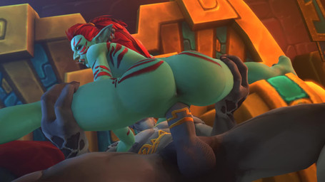 anus balls big_butt bodypaint bouncing_balls bouncing_butt butt chest_tattoo duo ear_piercing female female_penetrated flexible genital_tattoo genitals gold_tattoo green_body green_skin grey_body grey_skin hair holding_leg humanoid_genitalia humanoid_penis inside looking_at_viewer looking_back low-angle_view male male/female male_penetrating male_penetrating_female markings penetration penile penile_penetration penis penis_in_vagina piercing pointy_ears rear_view red_hair red_markings sex splits spread_legs spreading tattoo tusks vaginal vaginal_penetration vulva pptimewithd sound_warning blizzard_entertainment warcraft humanoid troll_(mythology) zandalari_troll 16:9 3d_(artwork) 3d_animation animated digital_media_(artwork) hi_res high_framerate loop short_playtime sound source_filmmaker_(artwork) video widescreen