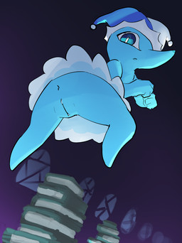 anthro anus blue_body blue_eyes blue_fur book bottomless clothed clothing dress featureless_feet feet female female_anthro floating fool's_hat fur genitals hat headgear headwear humanoid_hands long_nose looking_at_viewer low-angle_view nude open_mouth pseudo_clothing solo upskirt vulva water worm's-eye_view godforgiveme4 deltarune undertale_(series) darkner elemental_creature mizzle_(deltarune) water_creature 2025 absurd_res digital_media_(artwork) english_description full-length_portrait hi_res portrait shaded smaller_version_at_source