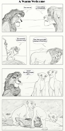 balls bisexual digitigrade erection female female/female feral feral_on_feral genitals group group_sex male male/female nude oral outside outside_sex penis quadruped sex tail text threesome trio vaginal mirri disney the_lion_king kiara_(the_lion_king) kovu_(the_lion_king) nala_(the_lion_king) rafiki simba_(the_lion_king) felid haplorhine lion mammal mandrill monkey old_world_monkey pantherine primate english_text hi_res