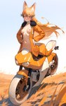 amber_eyes breasts cybernetics female hair long_hair machine motorcycle solo sweatshirt vehicle corpsmanwelt kemono_friends ezo_red_fox_(kemono_friends) canid canid_taur canine canine_taur cyborg fox fox_taur humanoid living_machine living_vehicle mammal mammal_taur motaur motorcycle_taur taur vehicle_taur 5:8 absurd_res hi_res