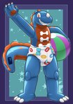 anthro ball beach_ball clothed clothing diaper happy holding_beach_ball inflatable male pattern_diaper permagrin pool_toy simple_background smile solo waving_hand wearing_diaper ryucas leslie_(experiment626) animate_inanimate dinosaur living_inflatable prehistoric_species reptile scalie theropod tyrannosaurid tyrannosauroid tyrannosaurus tyrannosaurus_rex absurd_res hi_res