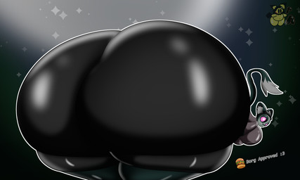 anthro beanie big_breasts big_butt black_beanie black_bottomwear black_clothing black_hat black_headwear black_sclera black_shorts blue_body blue_ears blue_nose blue_tail bottomwear breasts burger butt clothing dipstick_tail female food grey_clothing grey_shirt grey_tail_tip grey_topwear hat headgear headwear huge_breasts huge_butt huge_thighs hyper hyper_butt hyper_thighs looking_at_viewer looking_back looking_back_at_viewer markings outline pink_eyes rear_view shirt shorts smile smiling_at_viewer solo tail tail_markings text thick_thighs tight_clothing topwear white_outline pichu-kun microsoft ori_(series) xbox_game_studios qilla_(reathe) moki_(species) 2025 5:3 absurd_res colored digital_media_(artwork) english_text hi_res shaded watermark