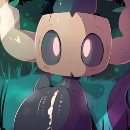 after_sex anus bodily_fluids cum cum_inside female feral genital_fluids genitals grass open_mouth plant solo vulva lodetail nintendo pokemon elemental_creature flora_fauna generation_6_pokemon phantump pokemon_(species) 2025 hi_res