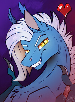 claws feral fluffy free gift love male smile solo wings sunny_way hasbro my_little_pony bat_pony equid equine horse mammal pony hi_res portrait