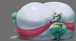 big_breasts big_butt bodily_fluids breasts butt female huge_breasts huge_butt hyper hyper_breasts hyper_butt lactating milk solo thick_thighs yboon nintendo pokemon generation_3_pokemon humanoid kirlia pokemon_(species) absurd_res hi_res