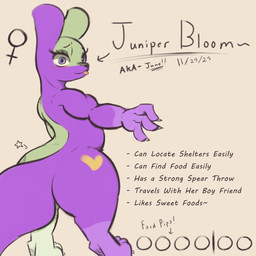 anthro big_butt blush blush_lines butt female female_symbol gender_symbol heart_(marking) huge_butt markings multicolored_body semi-anthro solo star_symbol symbol text thick_thighs tongue tongue_out wide_hips cutie_clanket rain_world videocult juniper_bloom slugcat 1:1 english_text model_sheet