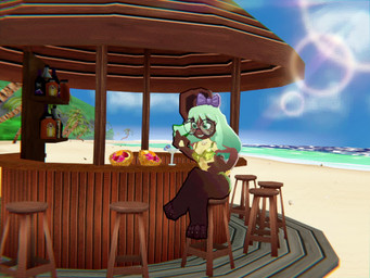 accessory alcohol anthro beach beverage bikini bow_accessory bow_ribbon breasts clothed clothing cocktail cocktail_glass container cup drinking_glass eyewear female freckles fur glass glass_container glass_cup glasses gold_bikini hair hair_accessory hair_bow hair_ribbon martini music ribbons smile solo sunny swimwear tail two-piece_swimsuit floreum golden_week nanaimo_(floreum) lagomorph leporid mammal rabbit 3d_(artwork) 3d_animation 4:3 animated blender_(artwork) digital_media_(artwork) huge_filesize short_playtime sound video