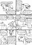 2016 anthro bed black_and_white bodily_fluids canid canine chest_tuft clothed clothing comic dialogue disney duo ears_back electronics english_text eric_schwartz female fox furniture hi_res inside judy_hopps lagomorph leporid male male/female mammal monochrome nick_wilde open_mouth phone pivoted_ears predator/prey rabbit red_fox sarcasm sitting skimpy tears teeth text topless true_fox tuft zootopia