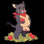 anthro apple balls belly food fruit genitals male navel overweight penis plant simple_background solo transparent_background young young_anthro kulplant gin_(chunkyboardad) mammal suid suina sus_(pig) wild_boar 2022 alpha_channel